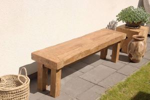 Teak rustic bench 150cm