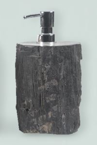 Lava stone soap dispenser black