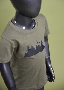 Dětské bavlněné tričko s potiskem, les, velikost 10 let