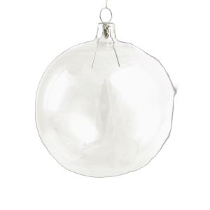 Christmas ornament ball, clear 8 cm 6 pcs