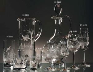 Sparkling wine glasses 175ml - birds