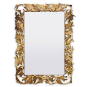 Zrcadlo ARTURE 118818 s rámem zdobeným daňčím parožím  200x140 cm