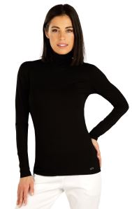 Women's turtleneck with long sleeves, black size L