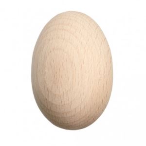 Decorative wooden eggs made of beech wood, pack of 6 pieces