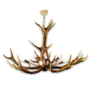 Deer antler chandelier with 5 stainless sockets