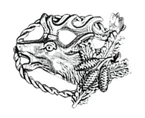 Odznak ARTURE hlava jelena s šiškami 2606