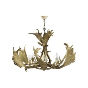 Fallow deer antler chandelier with 6 candle lights
