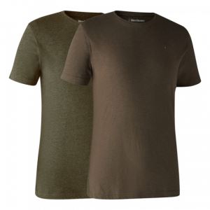 T-shirt 2 pieces, green and brown, size M