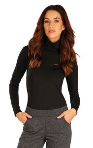 Women's turtleneck with long sleeves, black size S