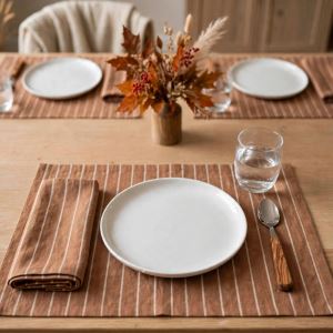 Kitchen towels coffee brown, set of 8