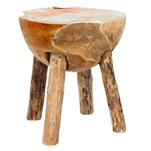 Teak stool Andro 40 x 40 x 40 cm