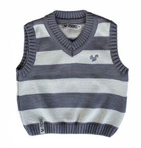 Dětská pletená vesta, khaki-světle hnědá, vel. 116