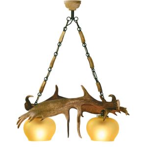 Fallow deer antler chandelier oval