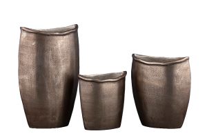 Decorative brown and gold vase
