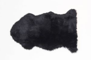 Předložka z ovčí kůže černá 95 cm Fibre