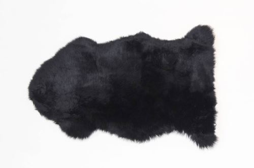 Předložka z ovčí kůže černá 95 cm Fibre