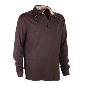 Polo shirt Tagart Herby brown with long sleeves, size XXL