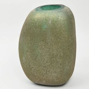 Turquoise oval vase height 28 cm