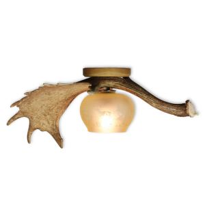 Fallow deer antler ceiling light with 1 lamp