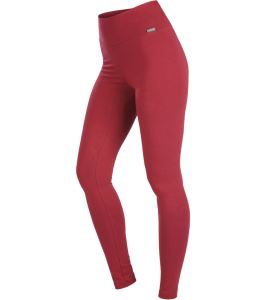 Women's long red-brown leggings, size M