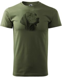 Cotton T-shirt with black dog print, size M