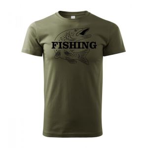 Cotton T-shirt with print, pike