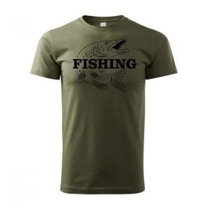 Dětské bavlněné tričko s potiskem, štiky Fishing, velikost 10 let