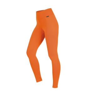 Women's long orange leggings, size M