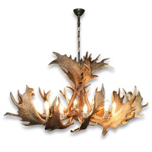 Fallow deer antler chandelier with 10 candle lights