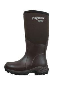 Avignon Ridge neoprene insulated rubber boots, brown, size 37