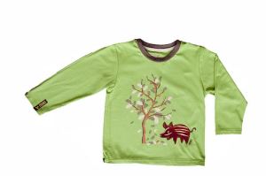 Children´s T-shirt with long sleeves with wild boar motive, size 116