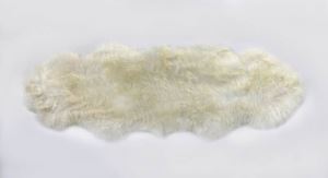Sheepskin rug double ivory shade 180 cm