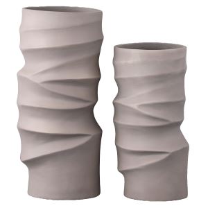 Decorative grey cylindrical vase