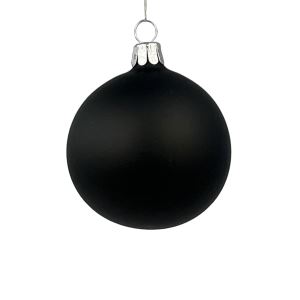 Vánoční ozdoba koule, matná černá, 6 cm 6 ks