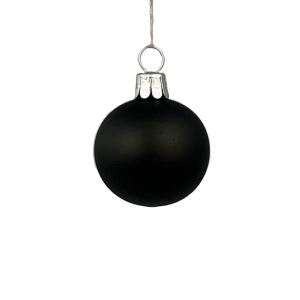Christmas ornament ball, matte black, 4 cm 12 pcs