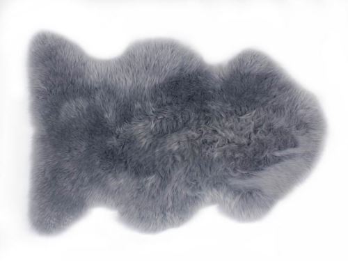 Sheepskin rug single platinum shade, 95 cm