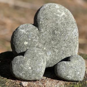 Stone heart for decoration 15 x 15 cm