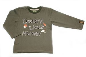 Children´s T-shirt with long sleeves with text Daddy´s Little Hunter, size 128