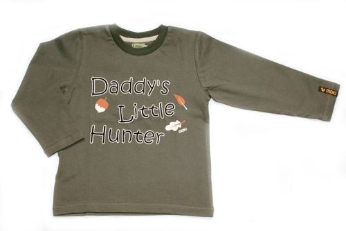 Children´s T-shirt with long sleeves with text Daddy´s Little Hunter, size 104