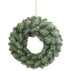 Zasněžený jedlový věnec ArtificialNature, plast 28 cm