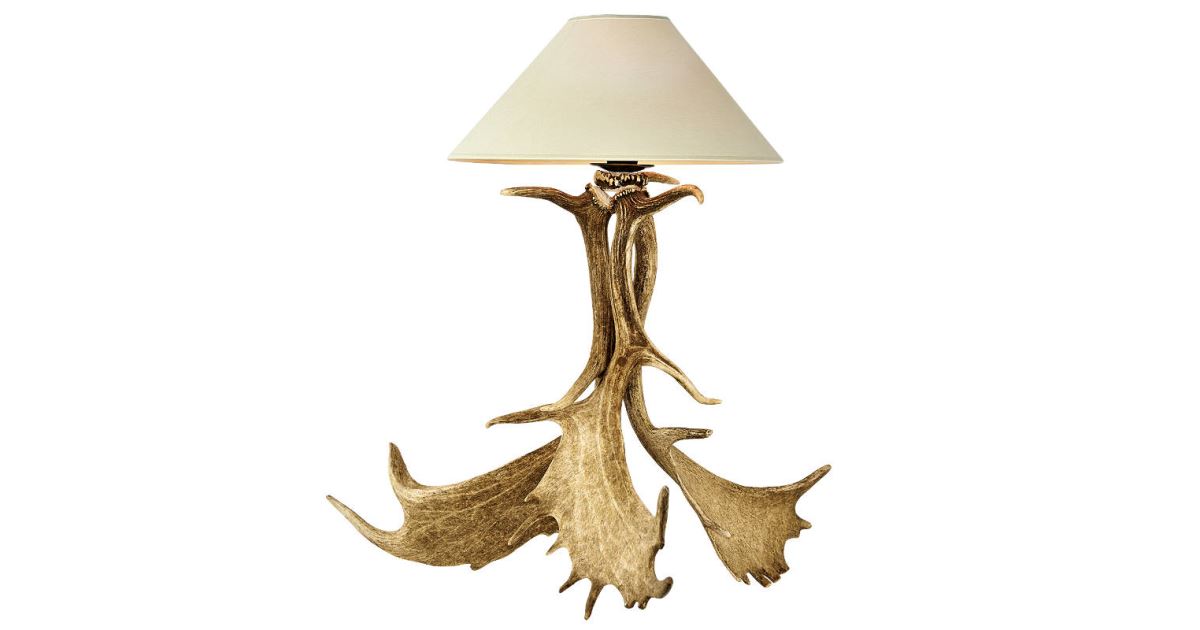 Fallow Deer Antler Table Lamp Arture, Deer Antler Standing Lamp