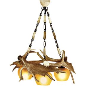 Fallow deer antler chandelier smaller