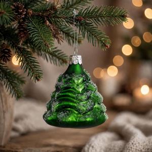 Christmas ornament medium green spruce, 9 cm 6 pcs Christmas ornament medium green spruce, 9 cm 6 pcs