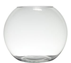 Glass vase sphere clear, 25 x 25 x 20 cm