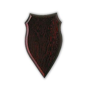 Dark milled wooden panel for smaller roebuck trophy