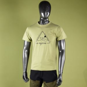 Men's T-shirt "Diagnosis hunter", light green, size M